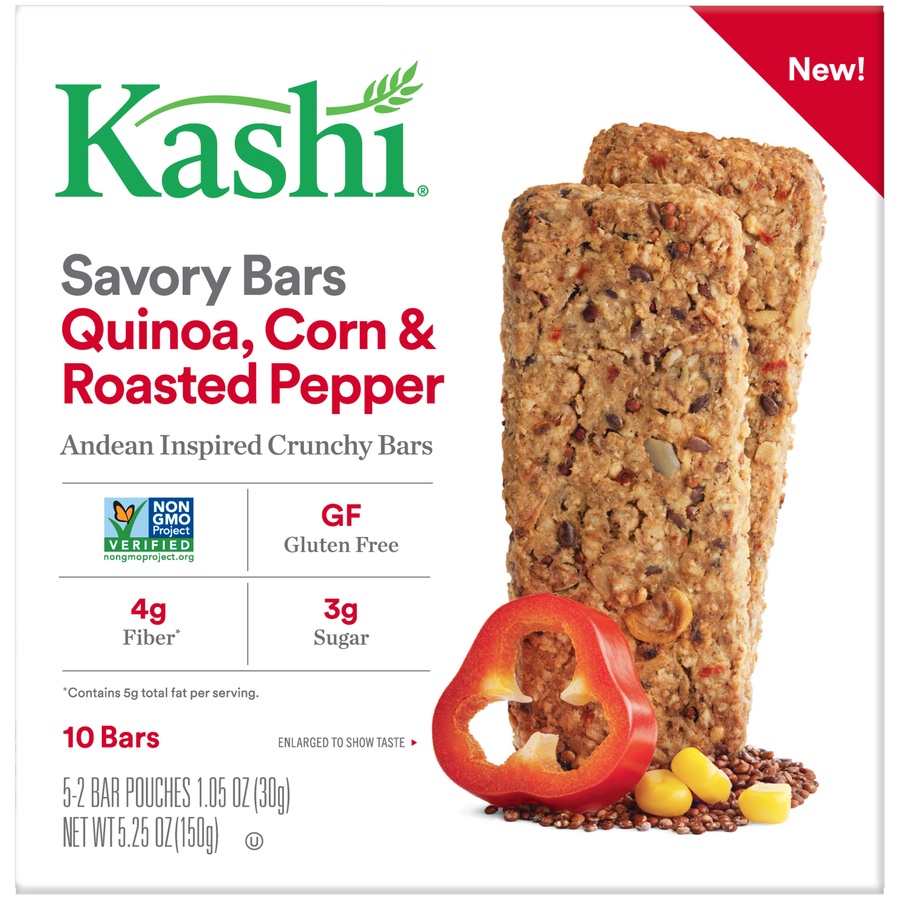 slide 1 of 4, Kashi Quinoa, Corn & Roasted Pepper Granola Bars, 5 ct; 1.05 oz