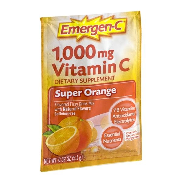 slide 1 of 1, Emergen-C Super Orange Vitamin C Drink Mix, 30 ct; 0.32 oz