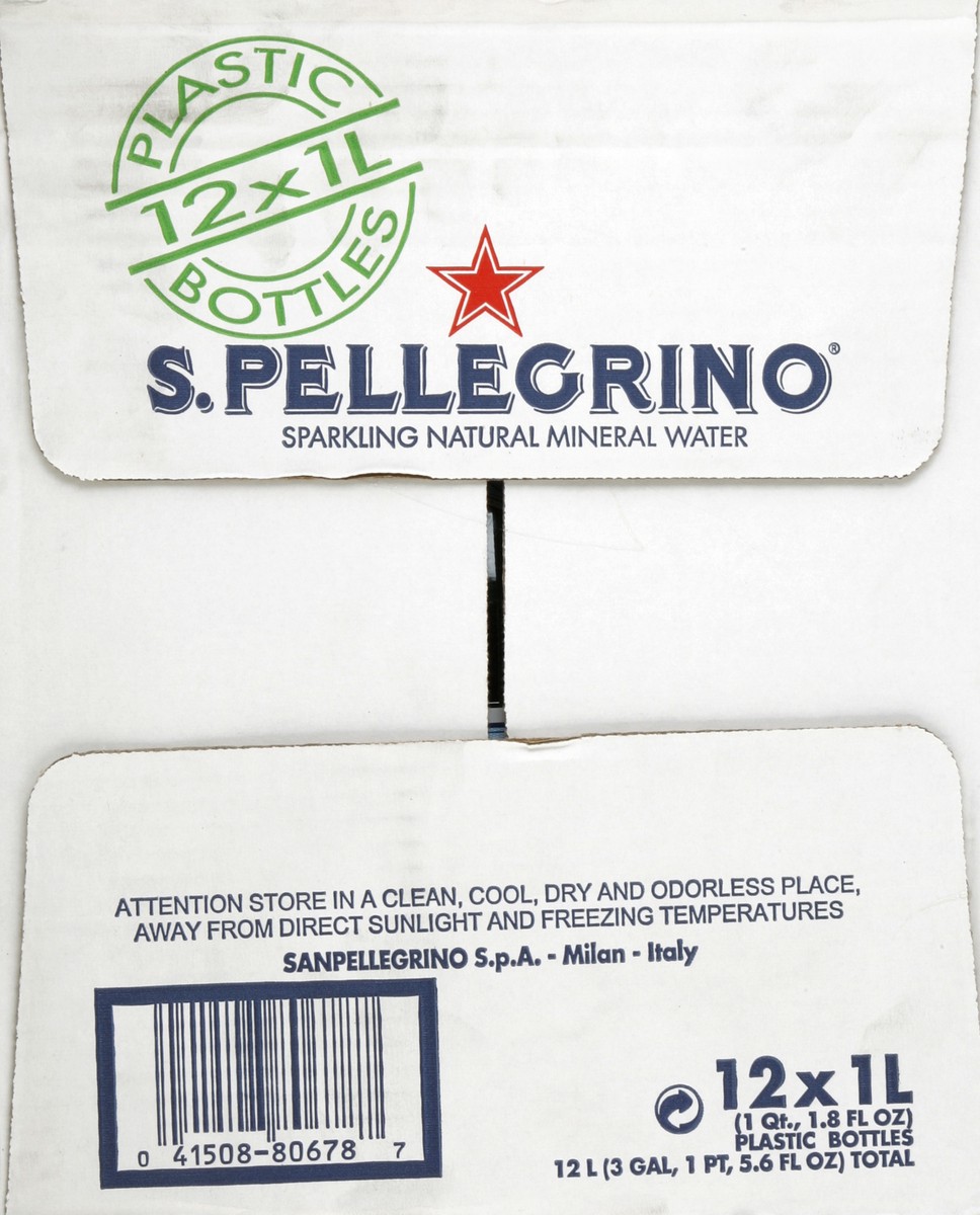 slide 6 of 7, S.Pellegrino Sparkling Natural Mineral Water, of Plastic Bottles - 405.6 oz, 12 ct; 33.8 fl oz