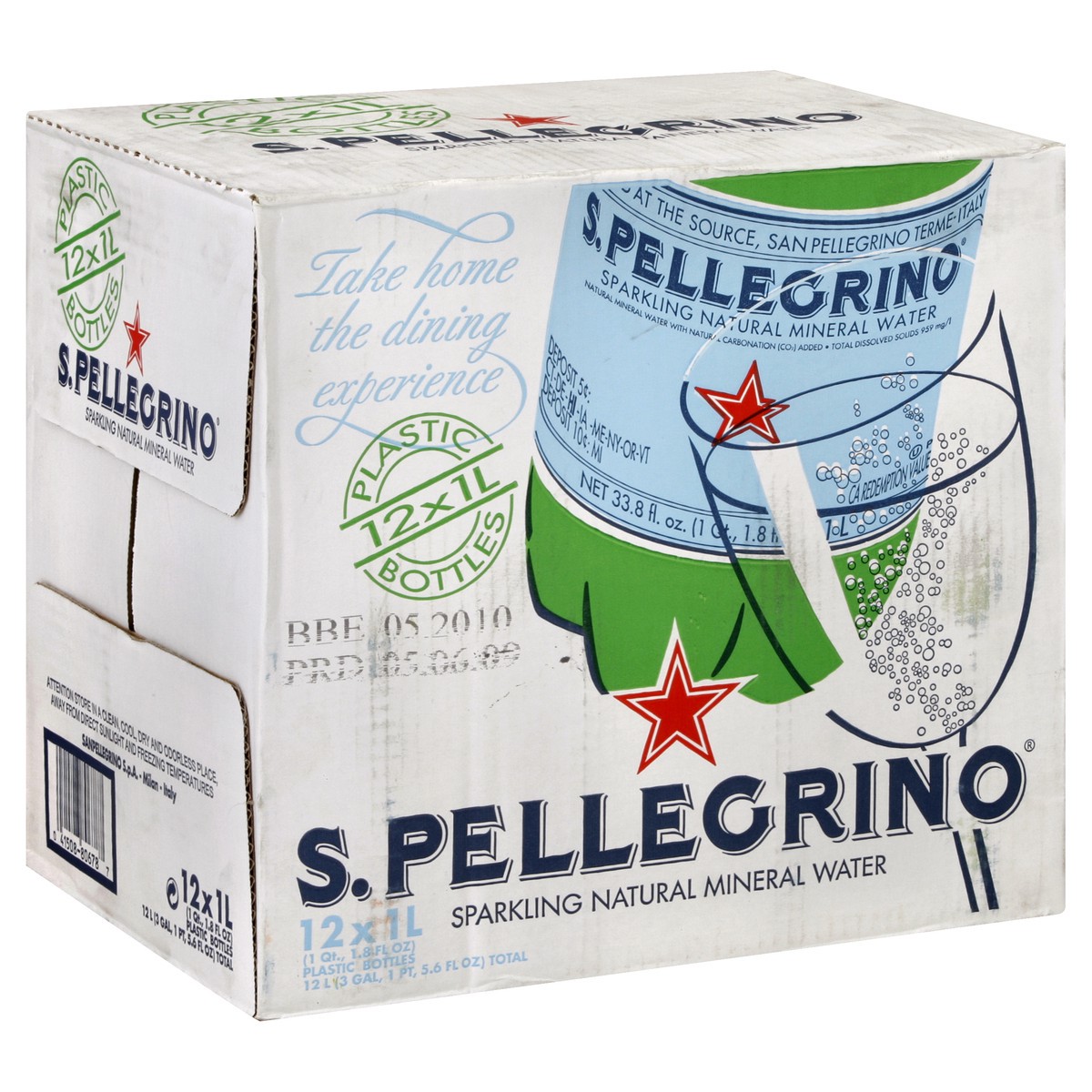 slide 4 of 7, S.Pellegrino Sparkling Natural Mineral Water, of Plastic Bottles - 405.6 oz, 12 ct; 33.8 fl oz