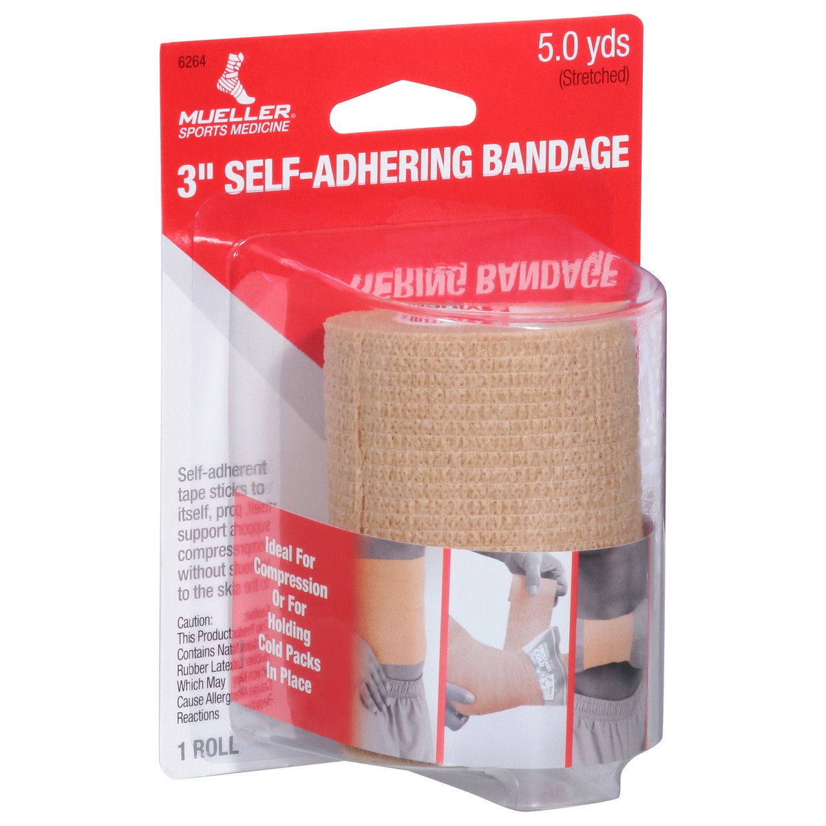 slide 2 of 9, Mueller 3 Inch Self-Adhering Bandage 1 ea, 1 ea