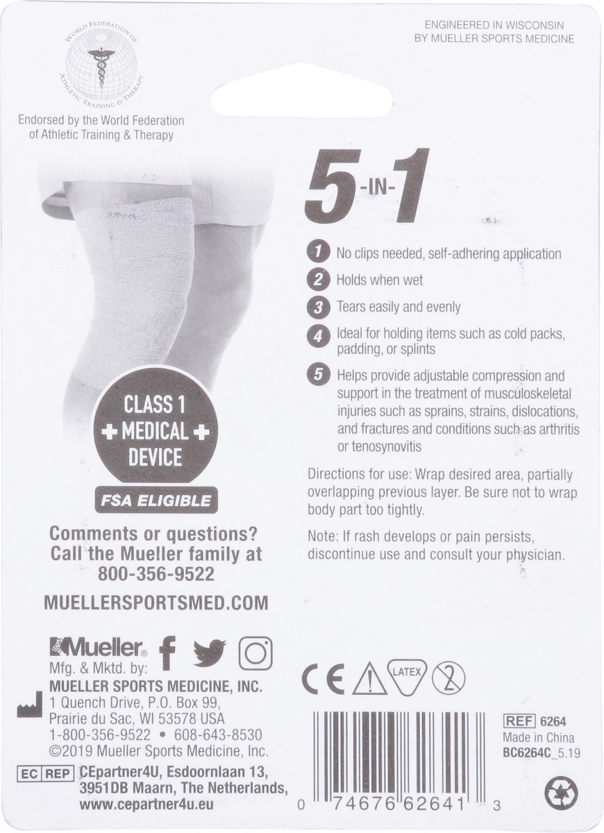 slide 5 of 9, Mueller 3 Inch Self-Adhering Bandage 1 ea, 1 ea