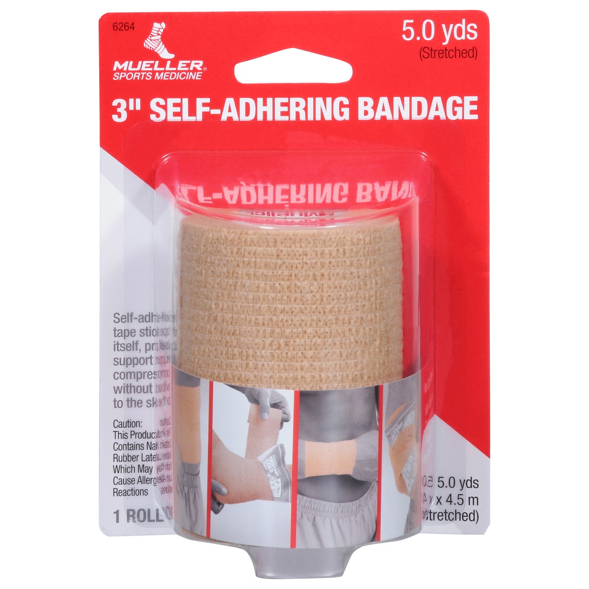 slide 1 of 9, Mueller 3 Inch Self-Adhering Bandage 1 ea, 1 ea