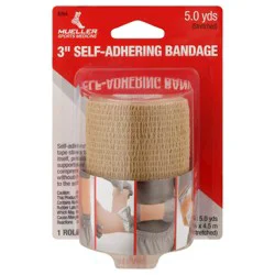 Mueller 3 Inch Self-Adhering 5.0 Yds Bandage 1 Roll