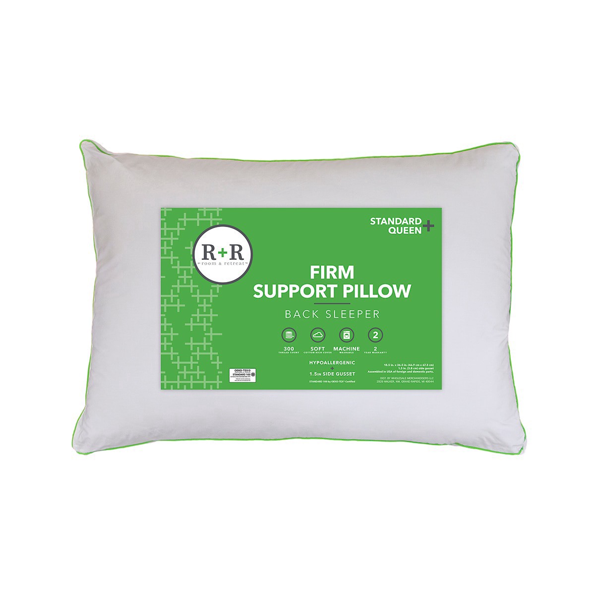 slide 1 of 9, Room & Retreat Firm Support Back Sleeper Pillow, King, King Size