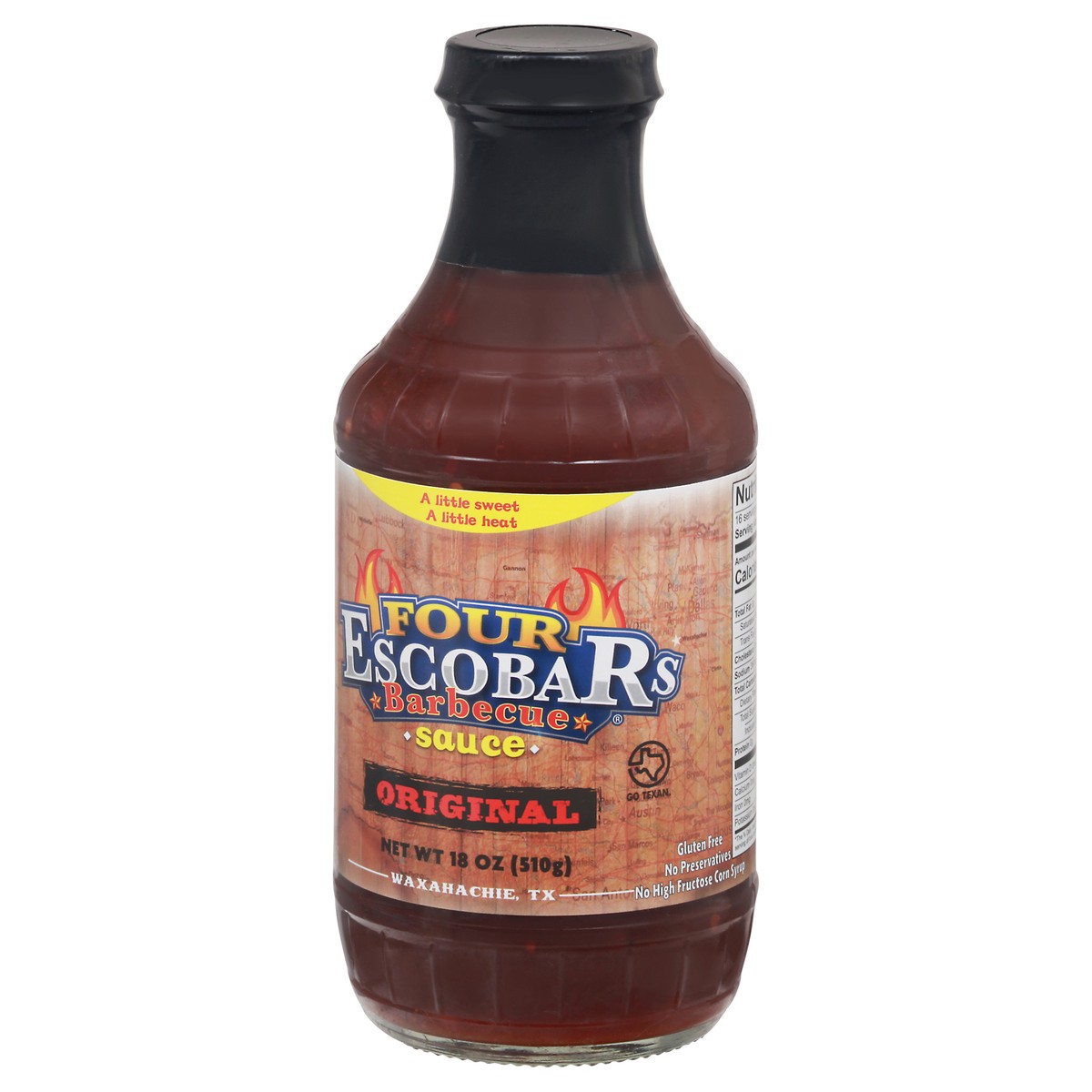 slide 12 of 12, Four Escobars Original Barbecue Sauce 18 oz Bottle, 18 oz