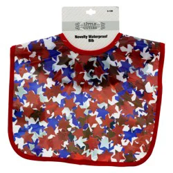 Little Cuties Americana Stars Photo Waterproof Bib