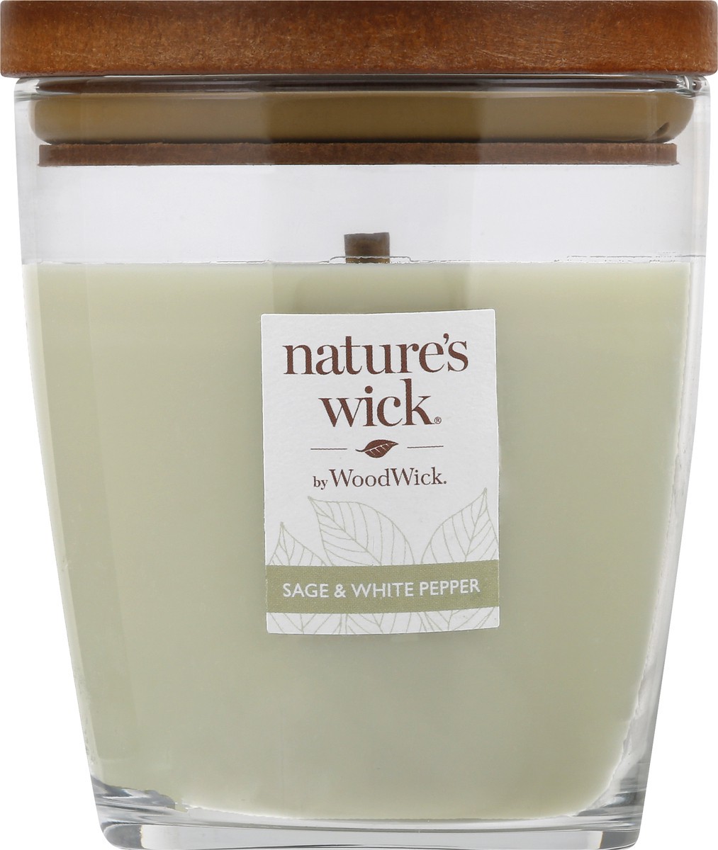 slide 6 of 9, Nature's Wick Sage & White Pepper Candle 1 ea, 1 ea