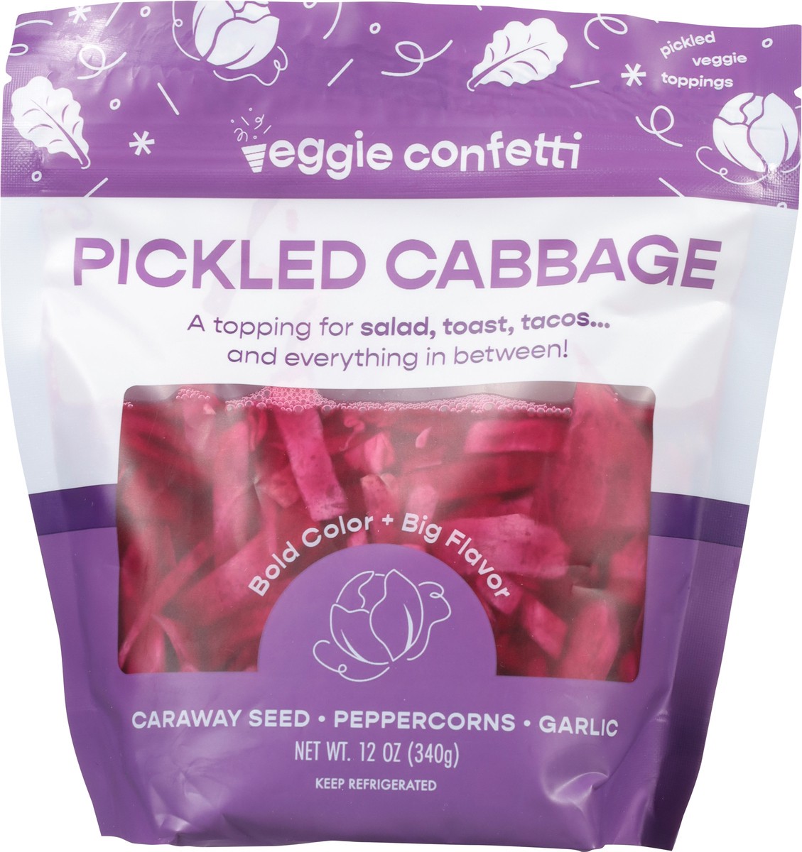 slide 13 of 13, Veggie Confetti Pickled Cabbage 12 oz, 12 oz