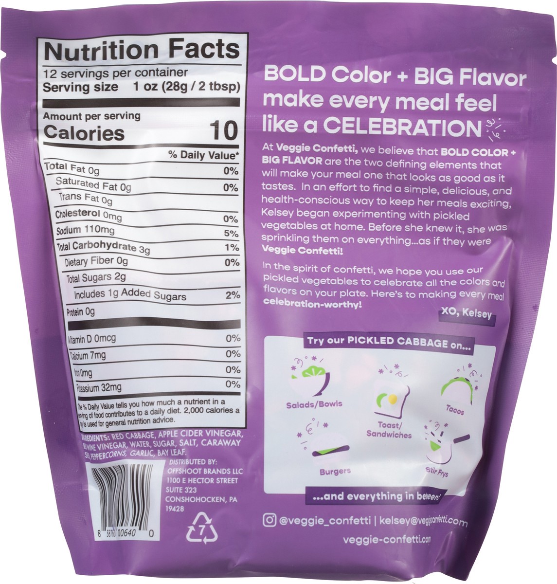 slide 8 of 13, Veggie Confetti Pickled Cabbage 12 oz, 12 oz