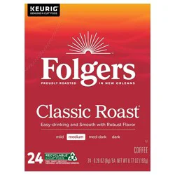 Folgers Classic Roast K-Cup Pods, Medium Roast Coffee, XX Count