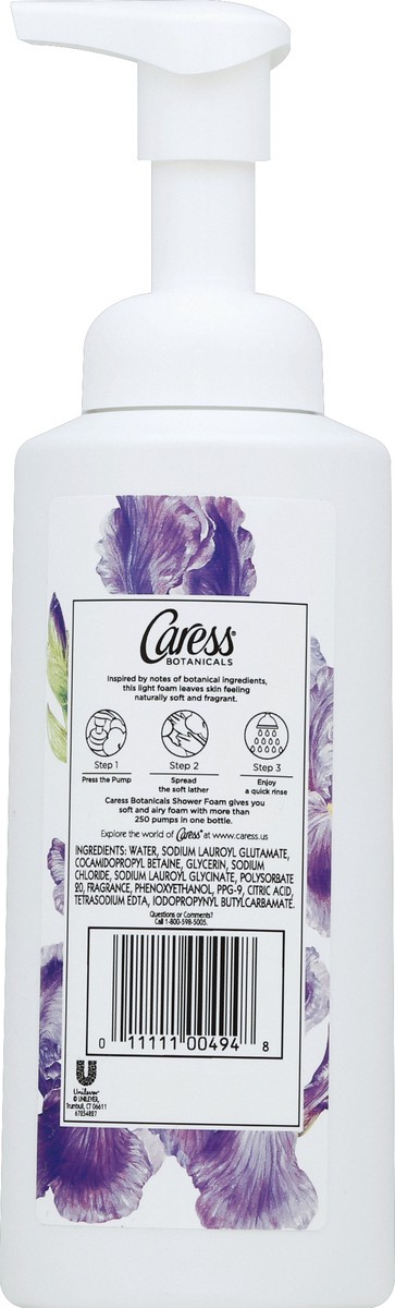 slide 6 of 6, Caress Botanicals Midnight Iris And Vanilla Bean Shower Foam, 13.5 oz