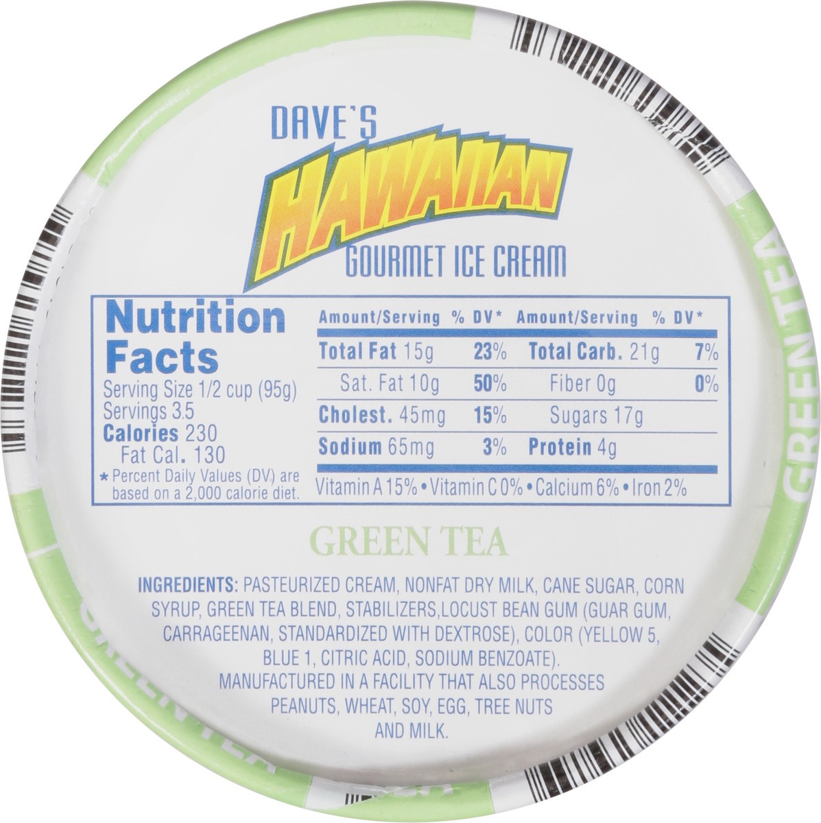 slide 11 of 14, Dave's Hawaiian Gourmet Ice Cream Green Tea Gourmet Ice Cream 14 oz, 14 oz