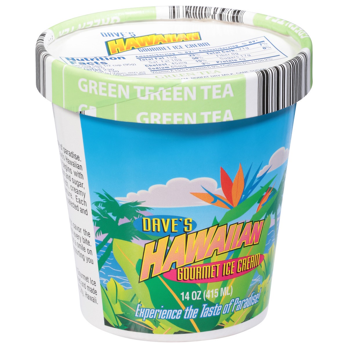 slide 8 of 14, Dave's Hawaiian Gourmet Ice Cream Green Tea Gourmet Ice Cream 14 oz, 14 oz