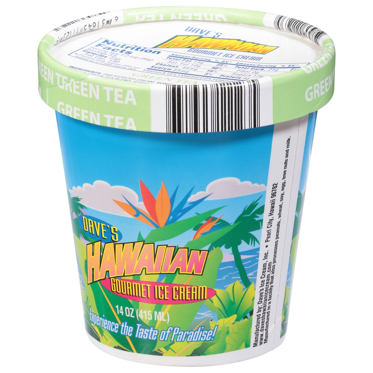 slide 5 of 14, Dave's Hawaiian Gourmet Ice Cream Green Tea Gourmet Ice Cream 14 oz, 14 oz