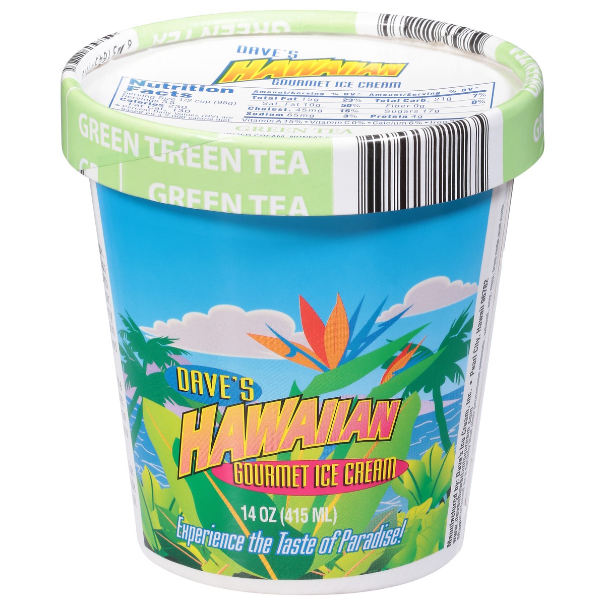 slide 1 of 14, Dave's Hawaiian Gourmet Ice Cream Green Tea Gourmet Ice Cream 14 oz, 14 oz