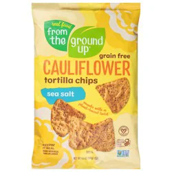 Real Food From the Ground Up Grain Free Cauliflower Sea Salt Tortilla Chips 4.5 oz