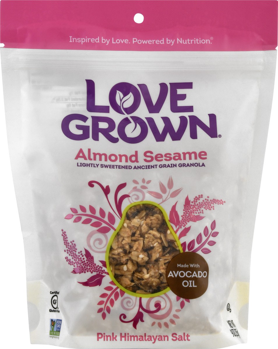 slide 3 of 13, Love Grown Almond Sesame Pink Himalayan Salt Granola 9 oz, 9 oz