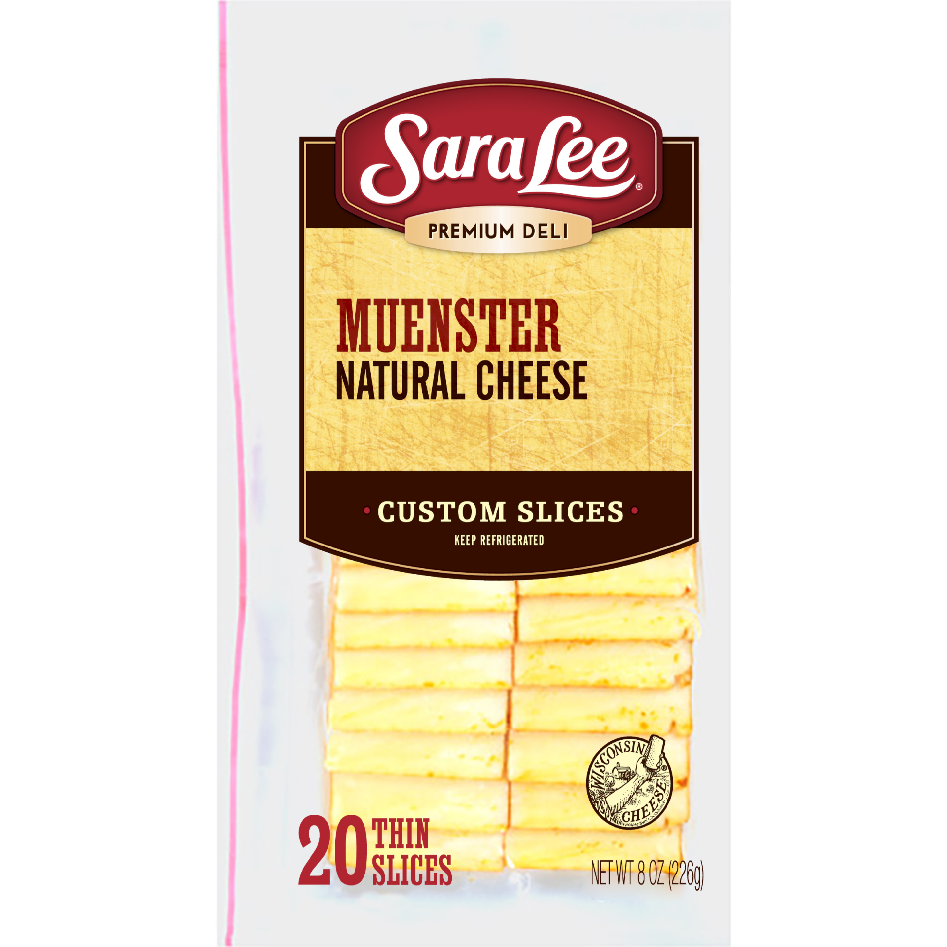 slide 1 of 1, Sara Lee Custom Slices Muenster Cheese, 8 oz