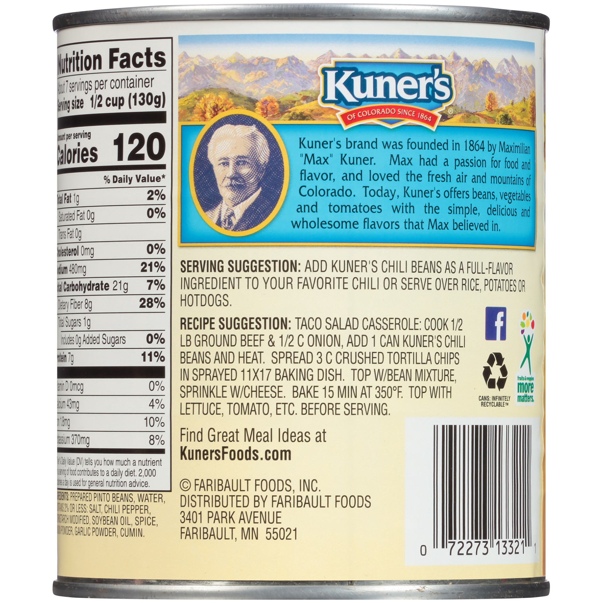 slide 4 of 6, Kuner's Original Chili Beans 30 oz, 30 oz