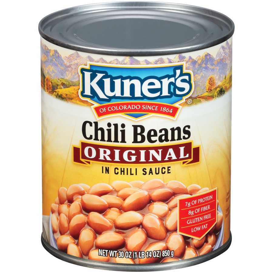 slide 1 of 1, Kuner's Original Chili Beans In Chili Sauce, 30 oz
