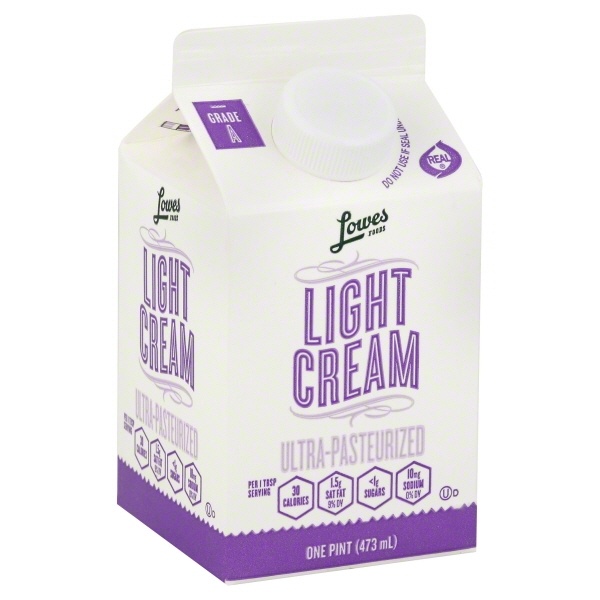 slide 1 of 1, Lowes Foods Light Cream, 16 oz