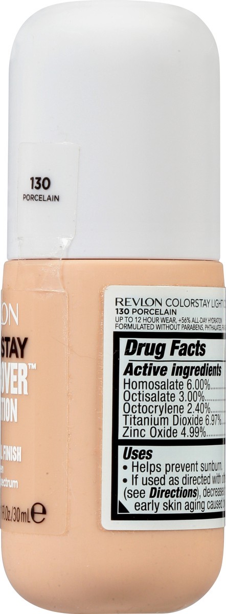 slide 9 of 9, Revlon Ivory Colorstay Light Cover Foundation Spf 35, 1 oz