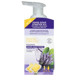 Desert Essence Foaming Tea Tree Oil & Lavender Hand Soap Pods Starter Kit 1.3 fl oz