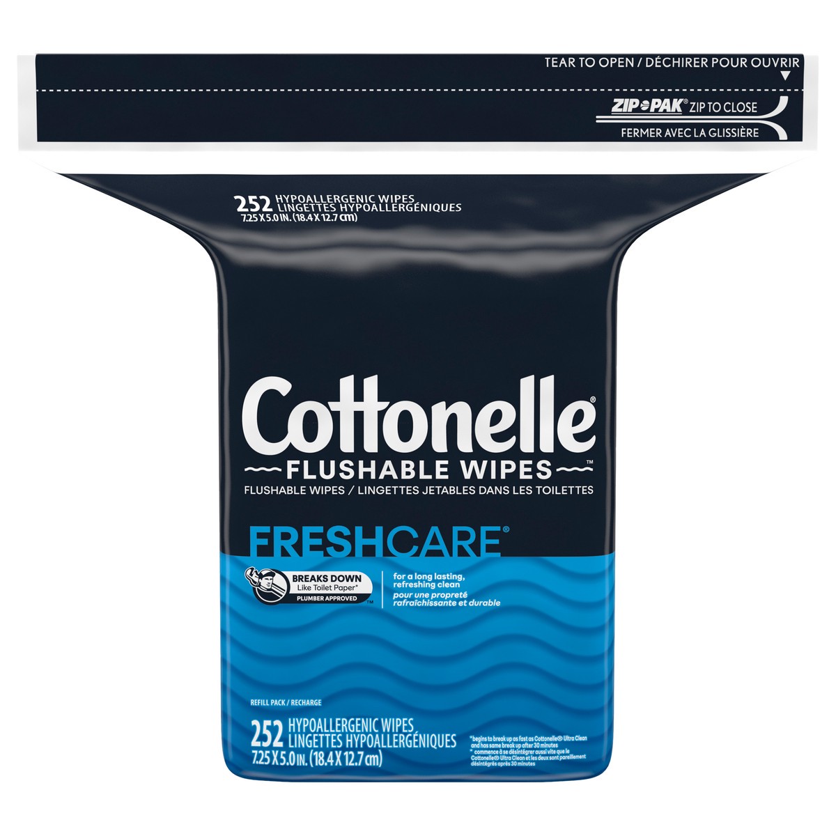 slide 1 of 9, Cottonelle Fresh Care Flushable Wet Wipes, Adult Wet Wipes, 1 Refill Pack, 252 Total Wipes, 252 ct