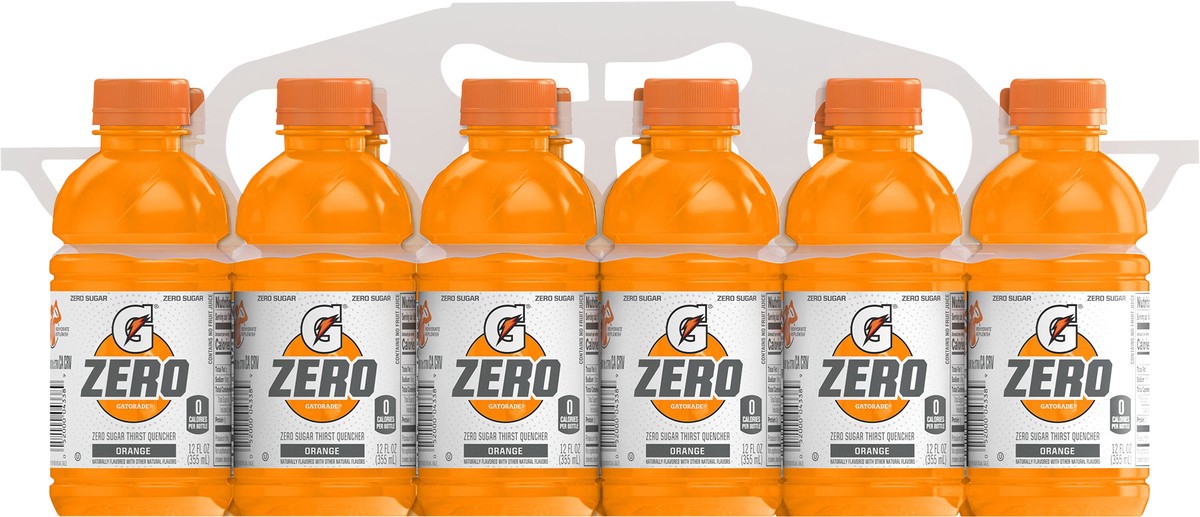 slide 3 of 3, Gatorade Zero Orange, 12 ct; 12 oz