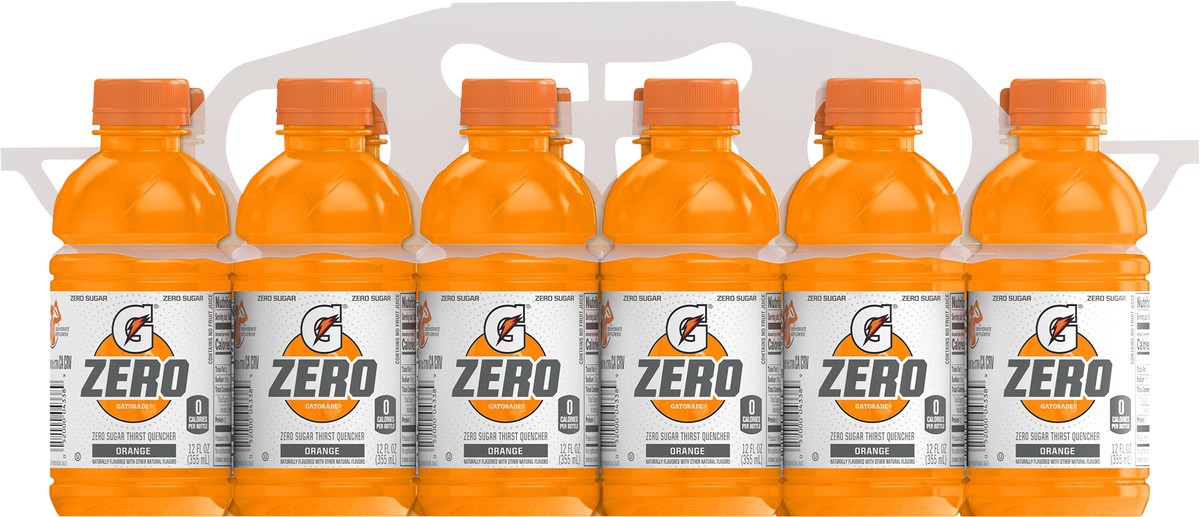 slide 2 of 3, Gatorade Zero Orange - 12 ct; 12 oz, 12 ct; 12 oz