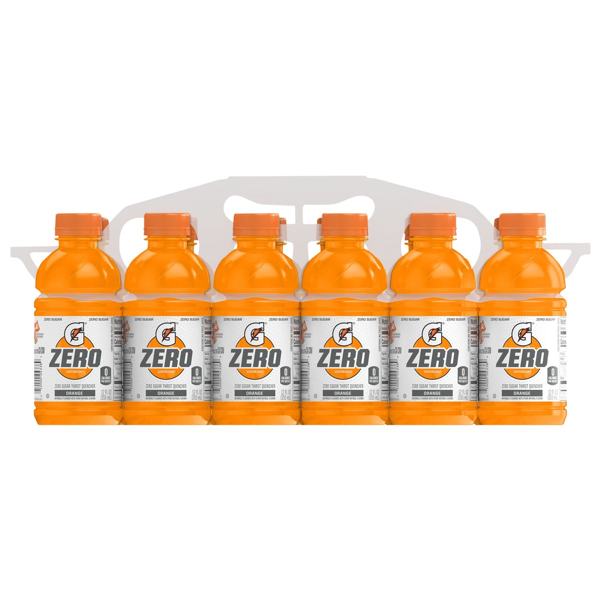 slide 1 of 3, Gatorade Zero Zero Sugar Thirst Quencher Orange 12 Fl Oz, 12 Count, 12 ct; 12 oz