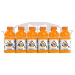 Gatorade Zero Zero Sugar Thirst Quencher Orange 12 Fl Oz, 12 Count