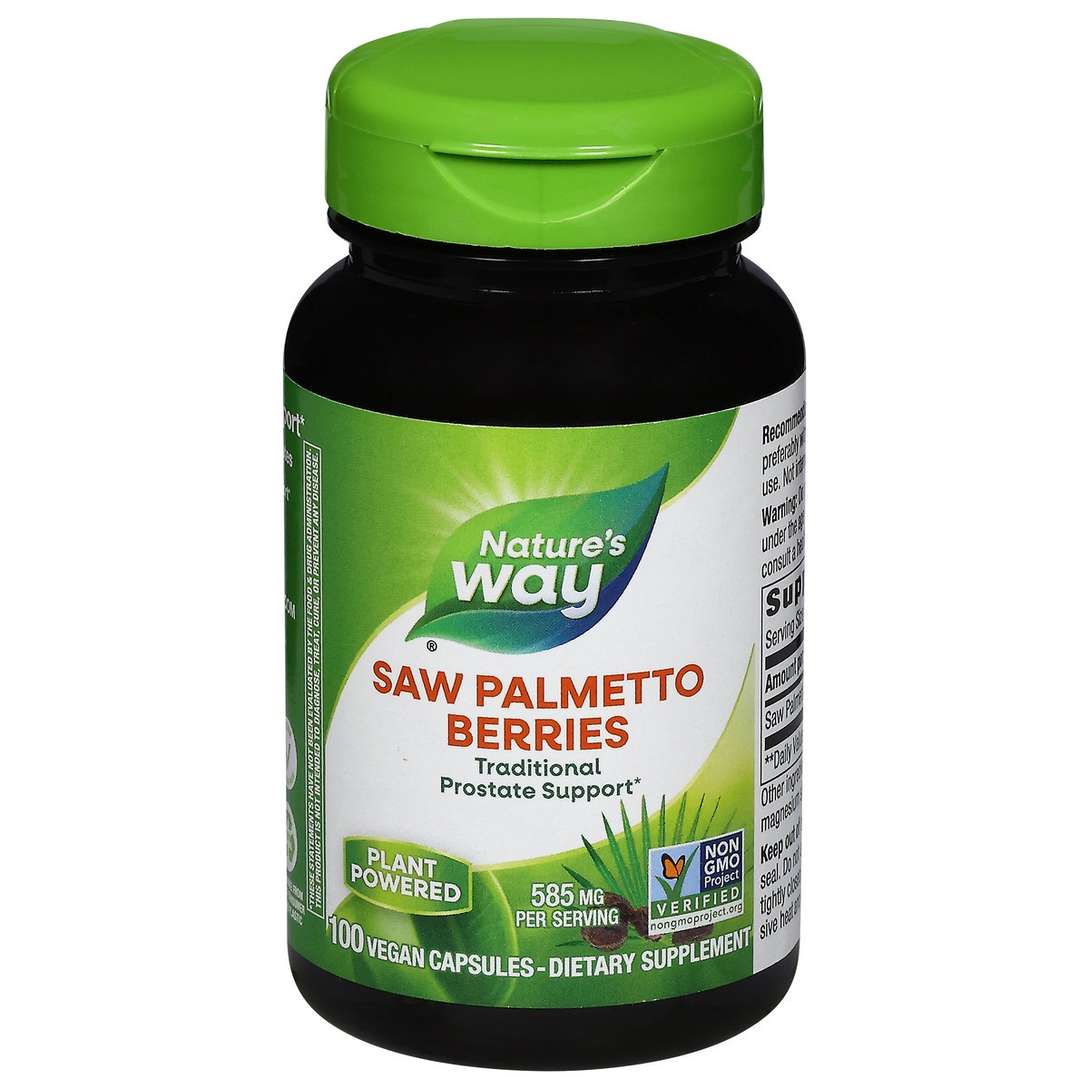 slide 1 of 12, Nature's Way 585 mg Saw Palmetto Berries 100 Vegan Capsules, 100 ct