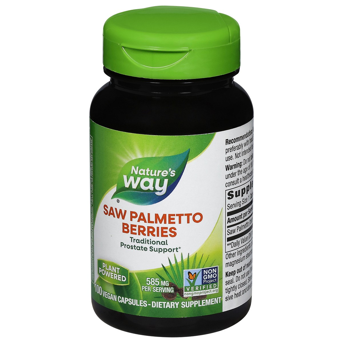 slide 4 of 12, Nature's Way 585 mg Saw Palmetto Berries 100 Vegan Capsules, 100 ct