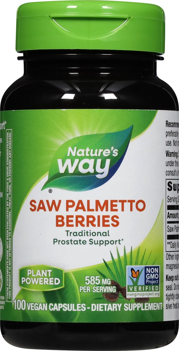 slide 8 of 12, Nature's Way 585 mg Saw Palmetto Berries 100 Vegan Capsules, 100 ct