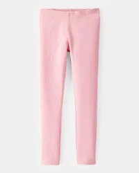 Carter's Carters Kid Solid Cotton Ribbed Stretch Leggings - Pink Pink 6-6X
