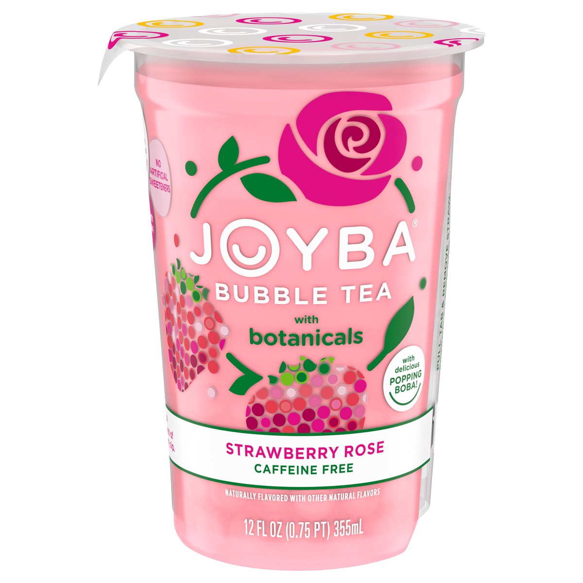 slide 1 of 13, JOYBA Strawberry Rose Bubble Tea 12 fl oz., Cup, 12 fl oz