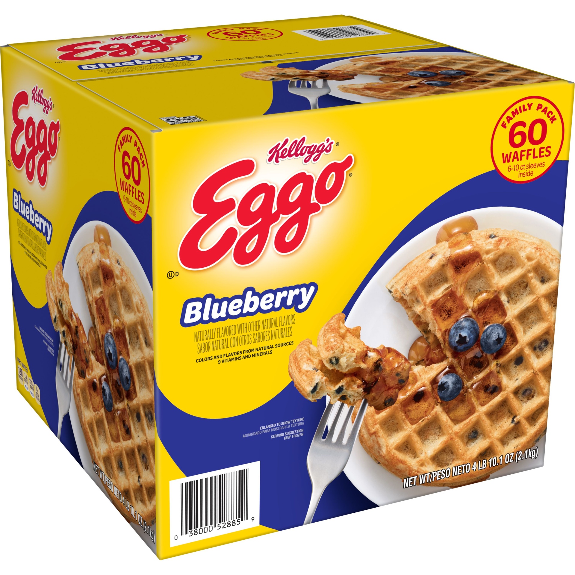 Eggo Frozen Waffles, Blueberry, Frozen Breakfast 74.1 oz Shipt