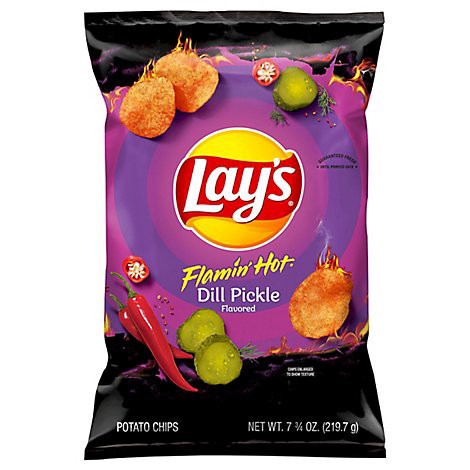slide 1 of 1, Xl Lays Flamin Hot Dill Pickle - 7.75 Oz, 7.75 oz