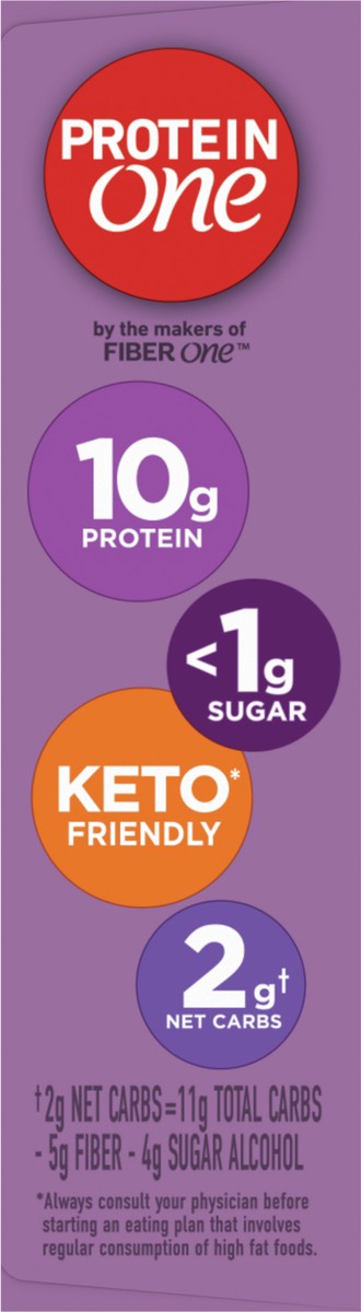slide 7 of 9, Protein One 90 Calorie Keto Protein Bars, Peanut Butter Chocolate, 5 ct, 5 ct