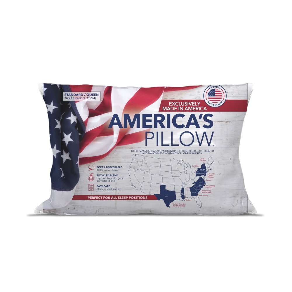 slide 1 of 1, Weatherford America's Standard/Queen Size Pillow, 20 in x 28 in 