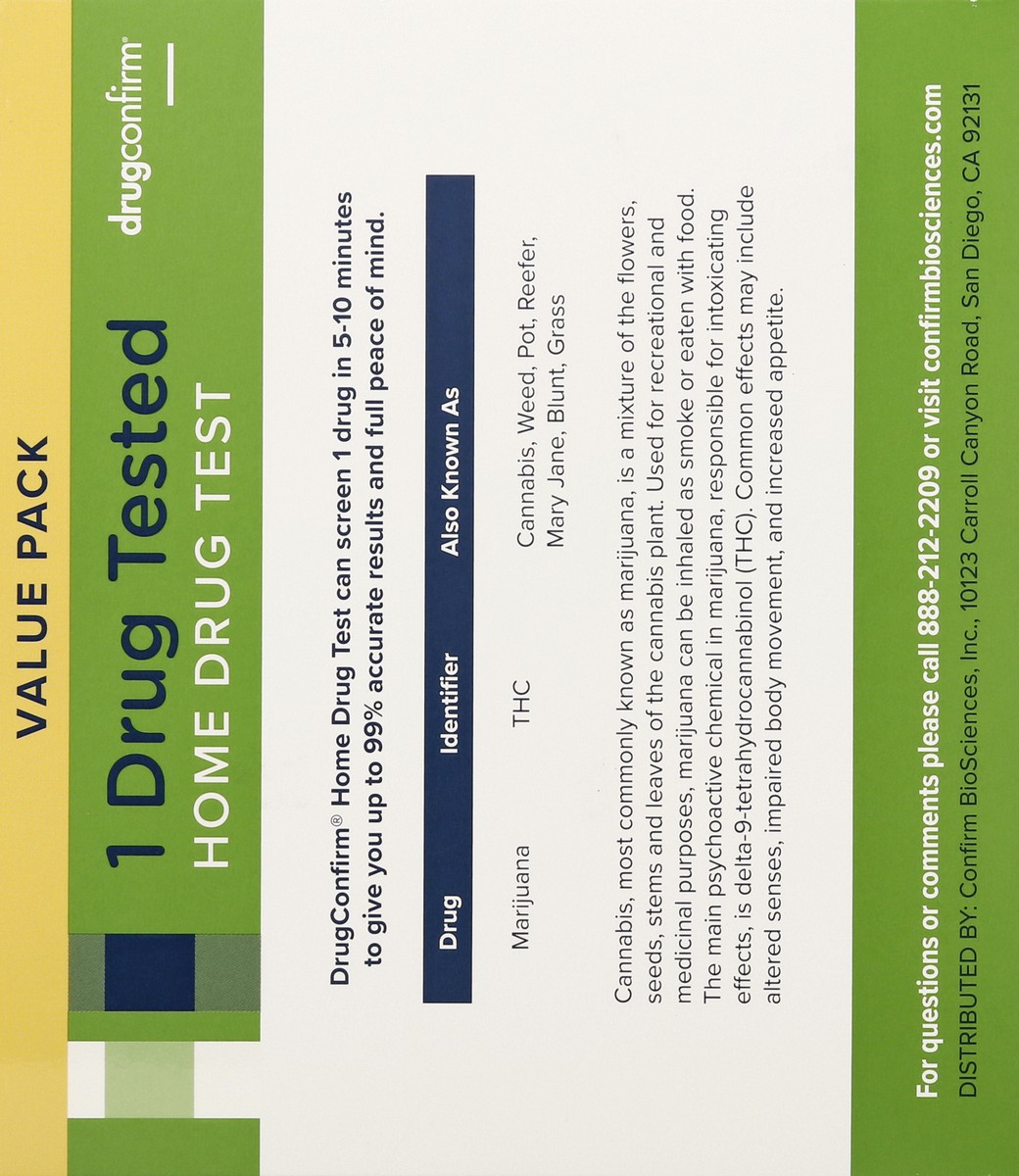 slide 3 of 11, DrugConfirm Value Pack Marijuana Home Drug Test 2 ea, 2 ct