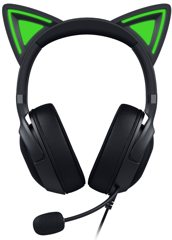 slide 2 of 3, Razer Kraken Kitty V2 Usb Headset With Rgb Kitty Ears - Black, 1 ct