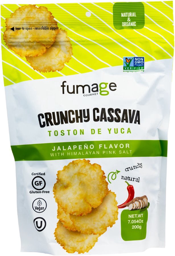 slide 1 of 1, Fumage Gourmet Jalapeño Crunchy Cassava Chips, 7.05 oz