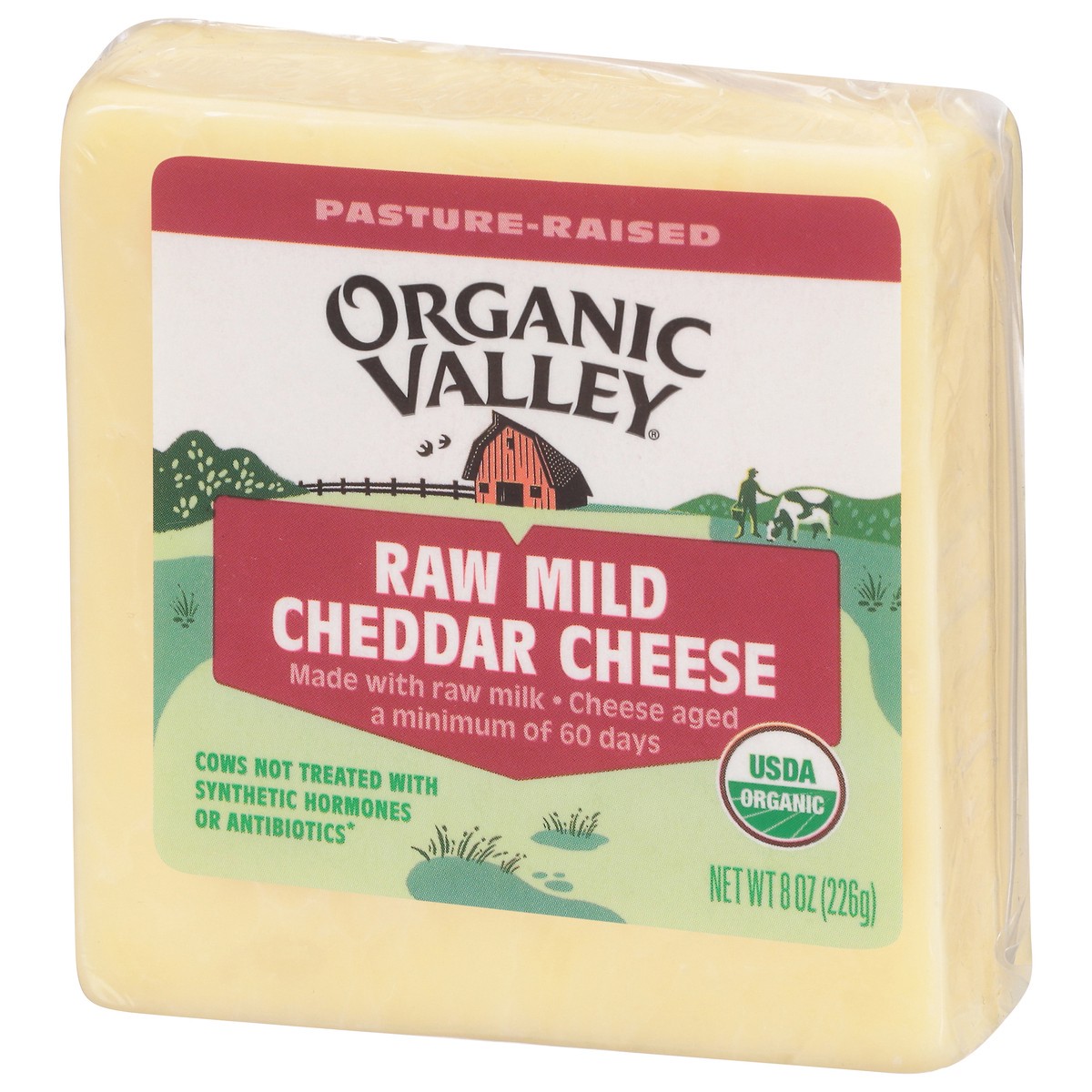 slide 3 of 9, ORGANIC VALLEY Raw Mild Organic Cheddar Cheese Block, 8 oz, 8 oz