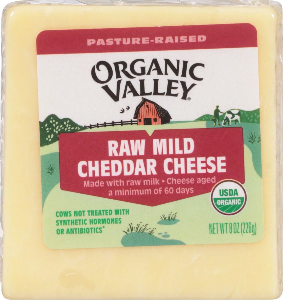 slide 2 of 9, ORGANIC VALLEY Raw Mild Organic Cheddar Cheese Block, 8 oz, 8 oz