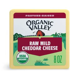 Organic Valley Raw Mild Organic Cheddar Cheese Block, 8 oz