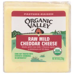 Organic Valley Raw Mild Cheddar Cheese 8 oz