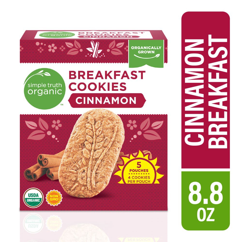 slide 3 of 3, Simple Truth Organic Cinnamon Breakfast Cookies, 5 ct; 1.76 oz